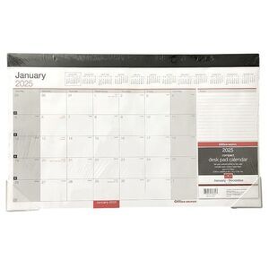Office Depot 2025 Compact Desk Pad January -December Calendar 17.75” x 10.875”